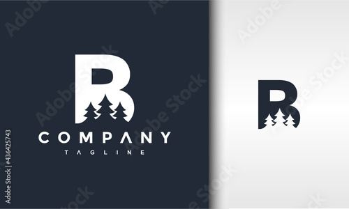 letter B fir tree logo