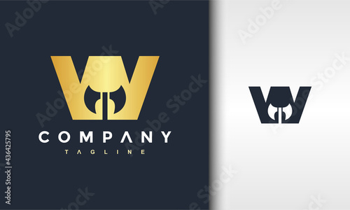 letter W ax logo