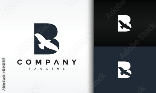 letter B bird logo photo