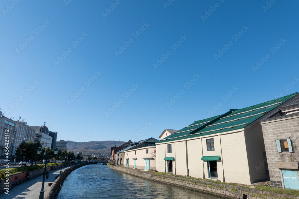 小樽の街の風景  北海道小樽市の観光イメージ