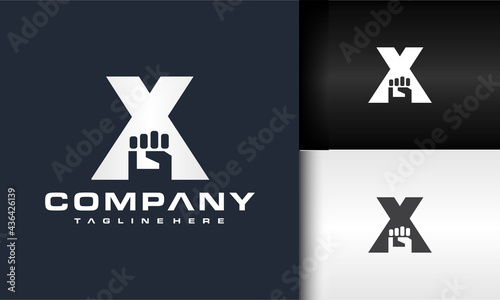letter X punch logo