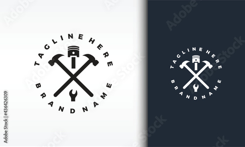 piston hammer circle logo