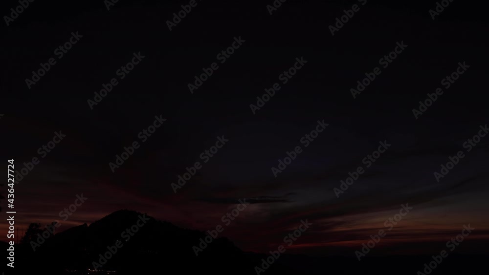 time lapse of clouds over the city 