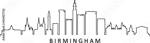 BIRMINGHAM England SKYLINE City Silhouette
