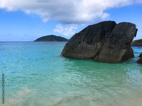 Sea  sun and sky on beautiful beaches of Thailand  Similan Islands