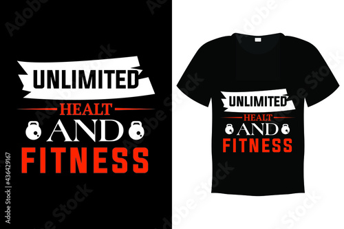 Gym T Shirt Design, Gym Typography Quote Design