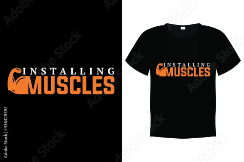 Gym T Shirt Design, Gym Typography Quote Design