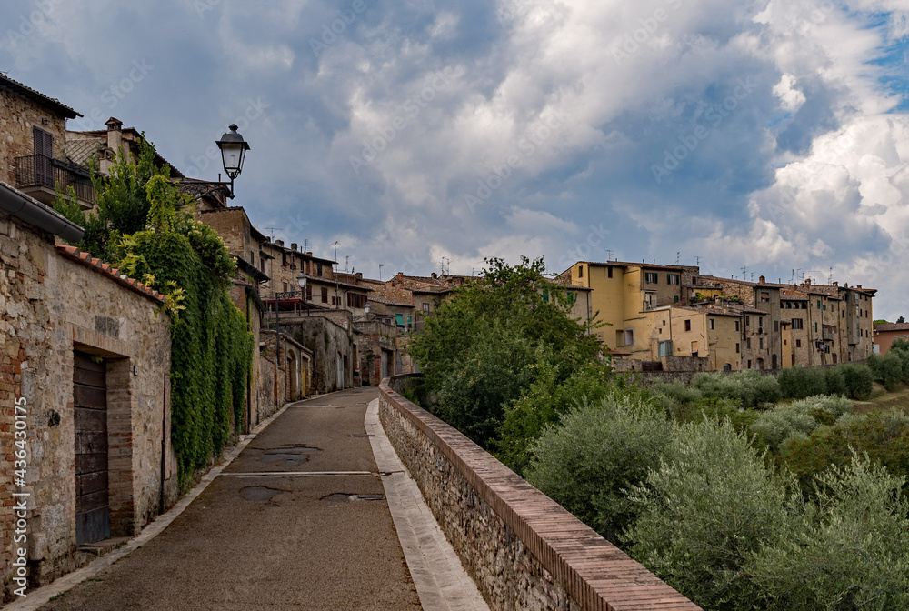 Altstadt von Colle di Val d'Elsa in der Toskana in Italien