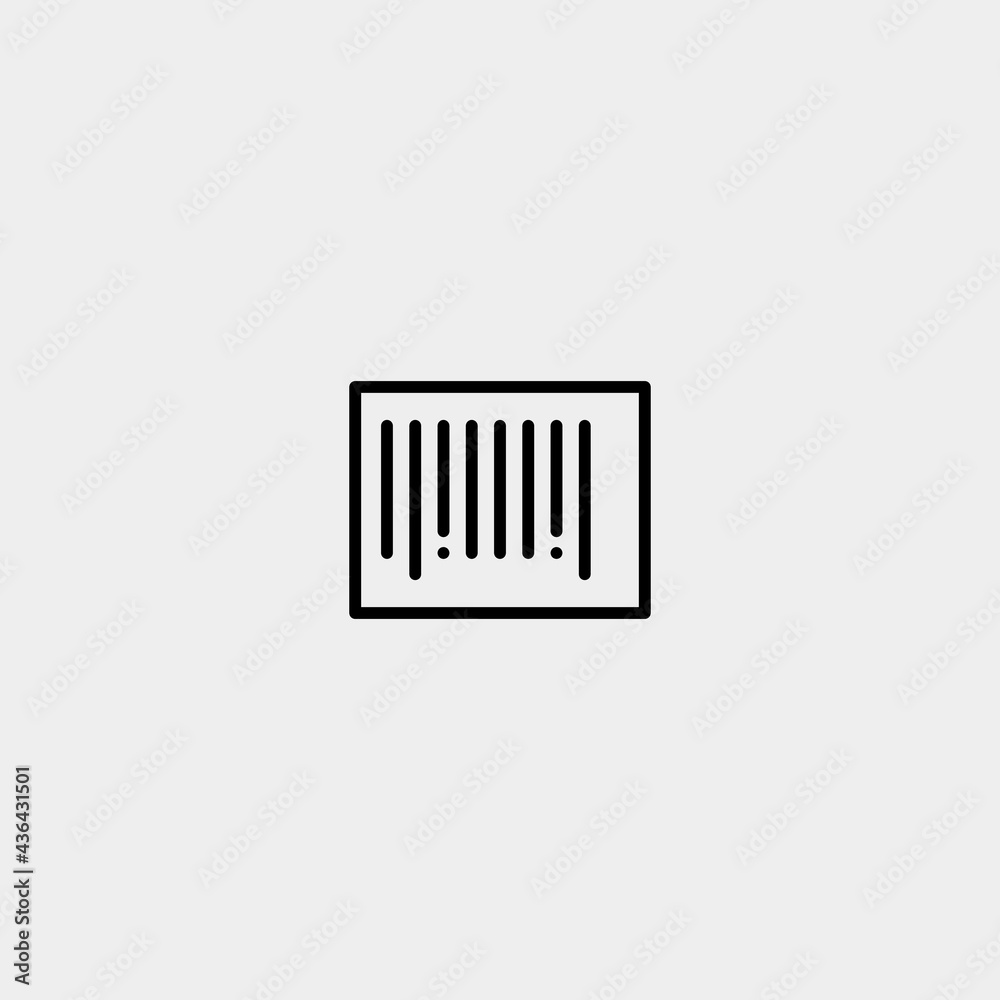 Code bar vector icon Code bar vector icon