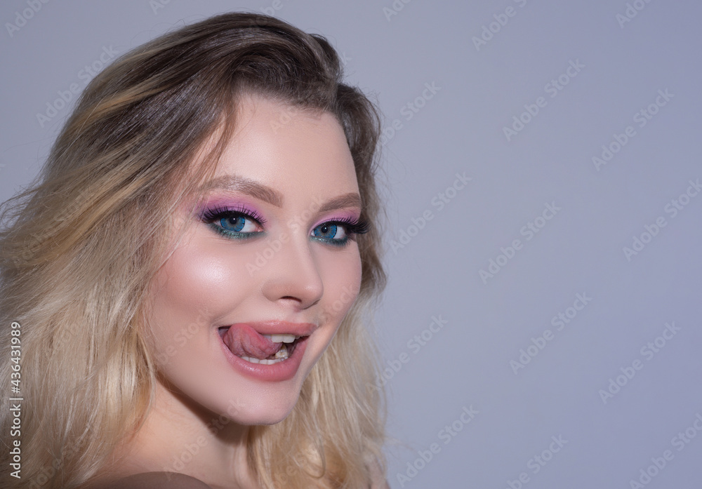 Sexy beautiful girl, sensual young woman. Fashion and beauty female face. Sexy beautiful girl, sensual young woman. Fashion and beauty female face.