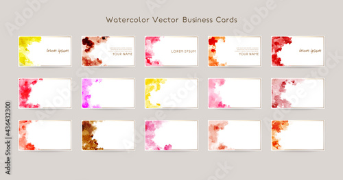 abstract decoration for business card: bright colors