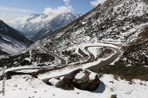 Mountain Snow Road
