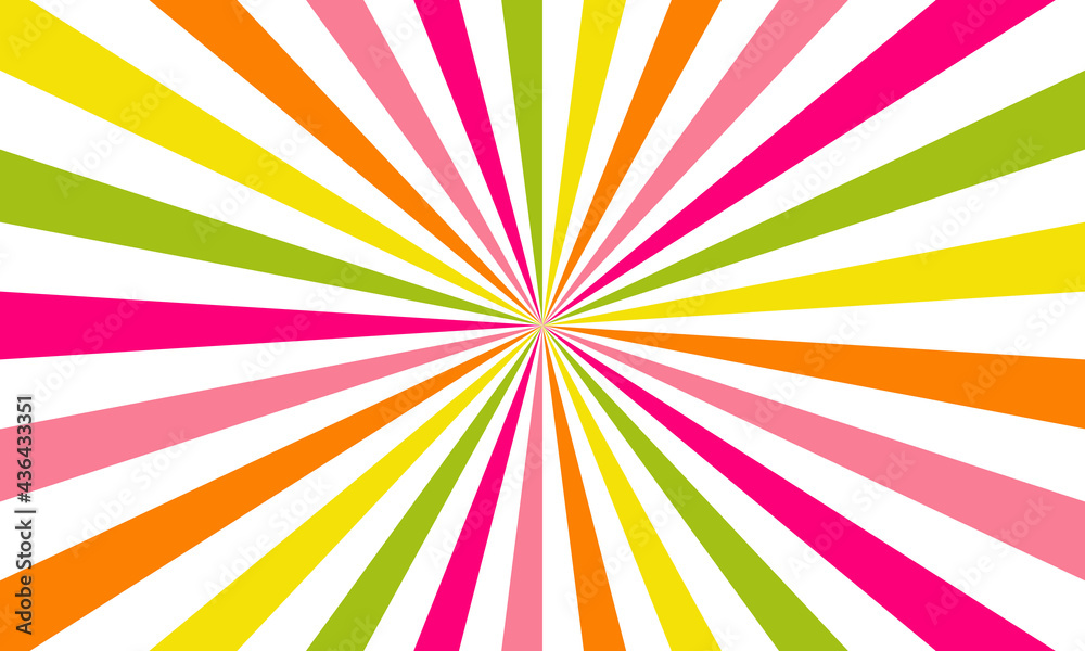 Rainbow color burst background. Rays background in retro style. Vector. Rainbow color burst background. Rays background in retro style. Vector.