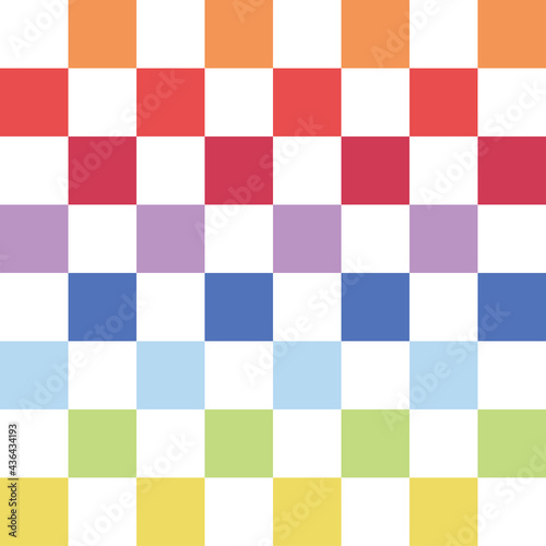 colorful and white color checker pattern background Vector