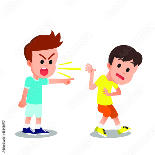 boy was very angry and made his friend feel scared