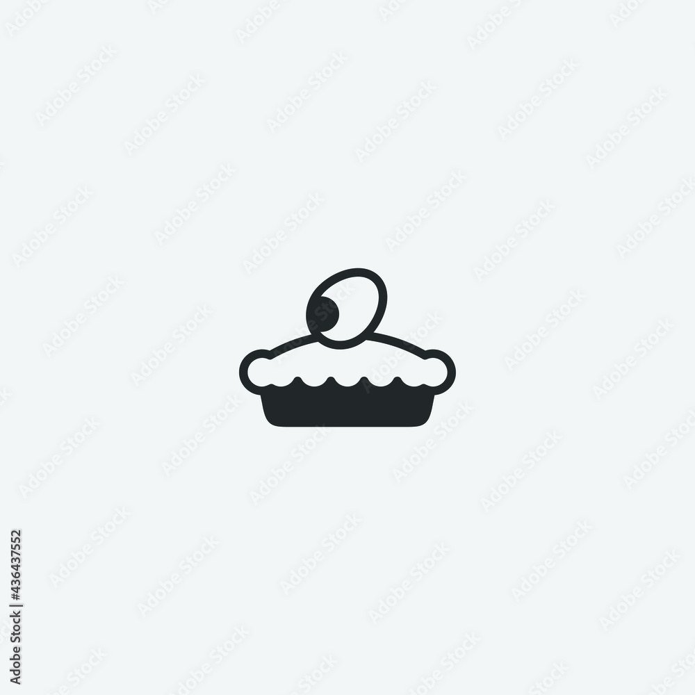 Pie vector icon Pie vector icon