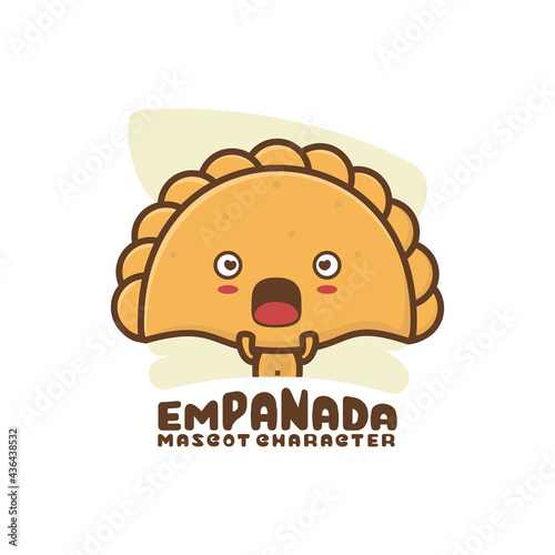 cute mascot empanadas snack.