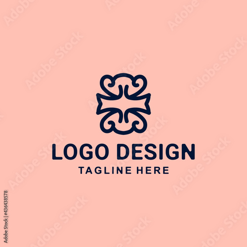 Vector logo design templates with linear styles, floral badges, emblems for fashion, beauty, jewelry industry, etc. anyway you want, editable
