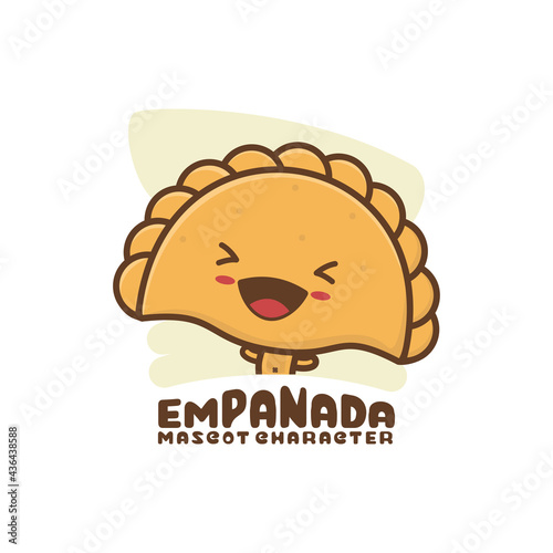 cute mascot empanadas snack.