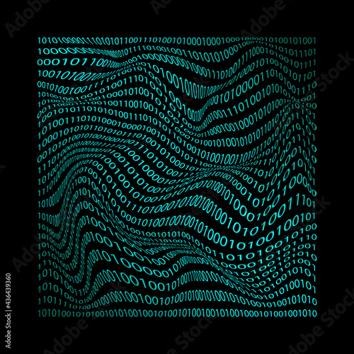  abstract wavy twisted binary code gradient colored texture background