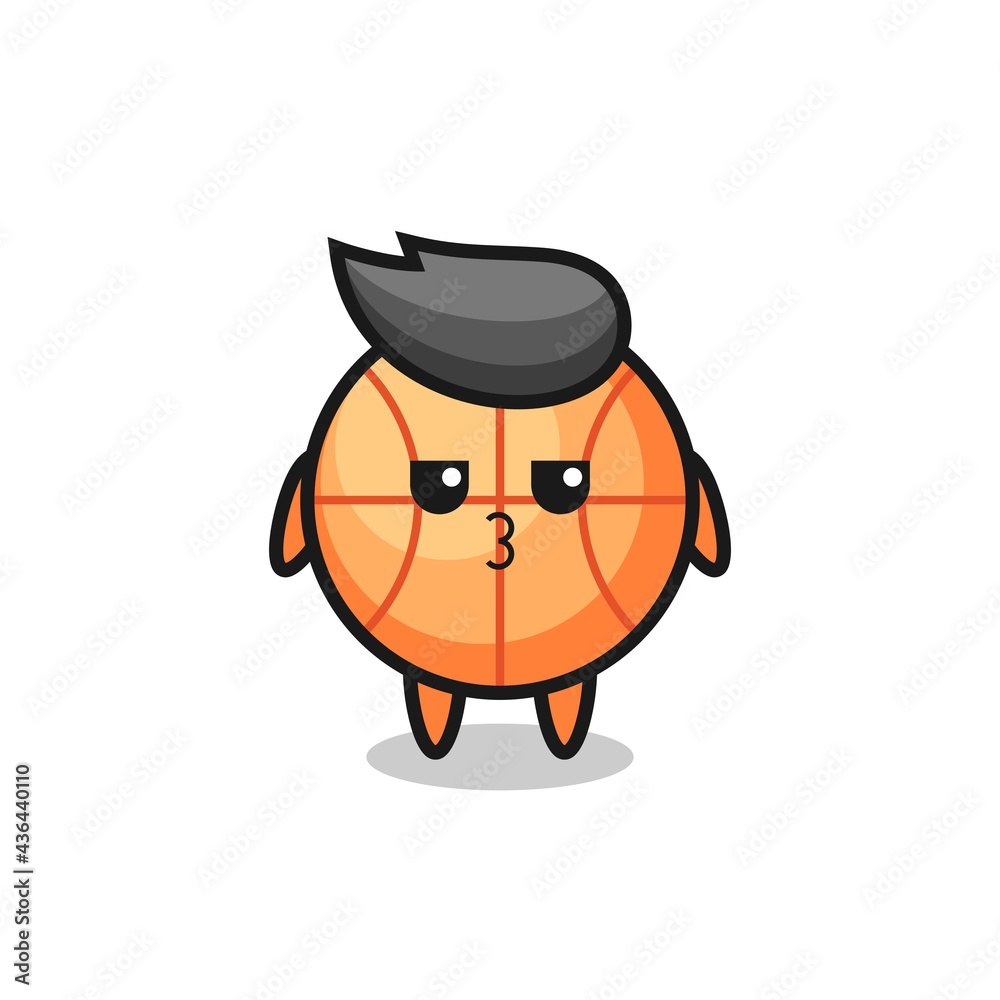 the bored expression of cute basketball characters the bored expression of cute basketball characters