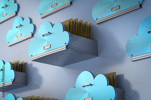 Tableau sur toile Cloud storage technology