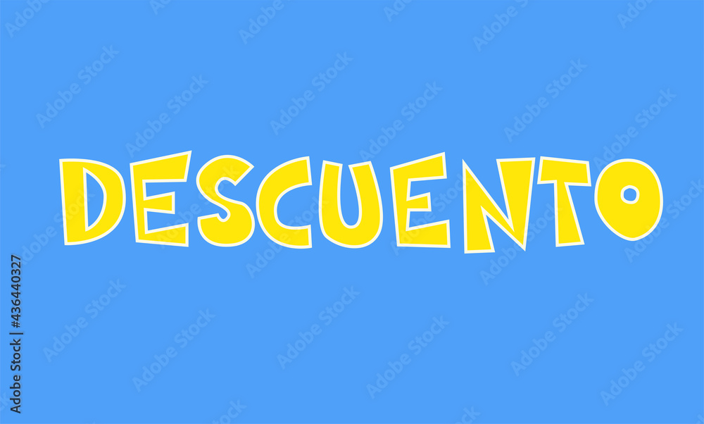 Lettering design of the Spanish word Descuento Lettering design of the Spanish word Descuento