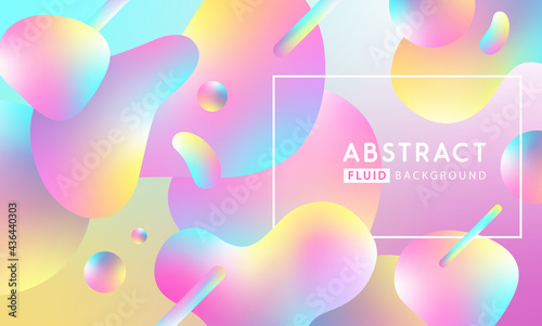 Modern fllow abstract background with free geometric shapes. Liquid Vector illustration