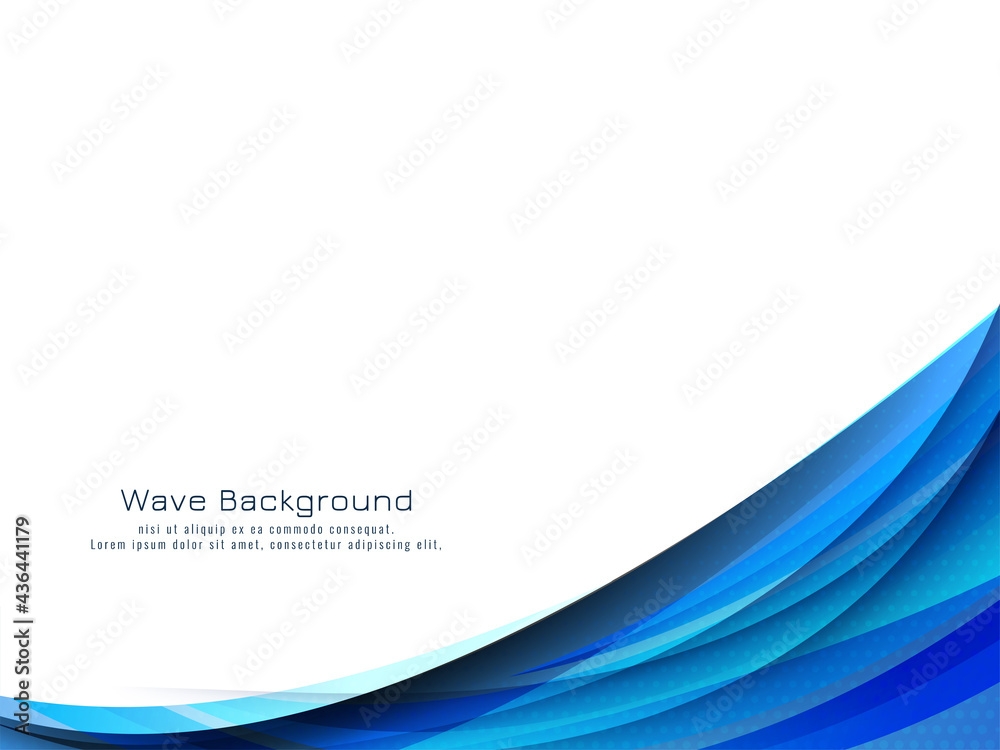 Obraz premium Modern blue wave design decorative background