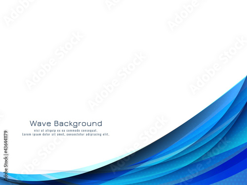 Modern blue wave design decorative background