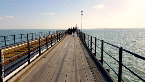 Fotografie, Obraz Southend-on-Sea, UK - March 15, 2019: Walking along the Pier at Southend on Sea