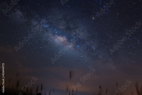 beautiful milky way in dark night