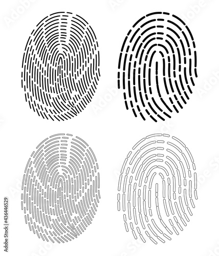 指紋　ベクターイラスト素材