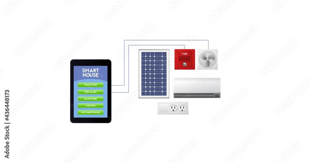 Smart house administration animation 4k video. Smart house administration animation 4k video.