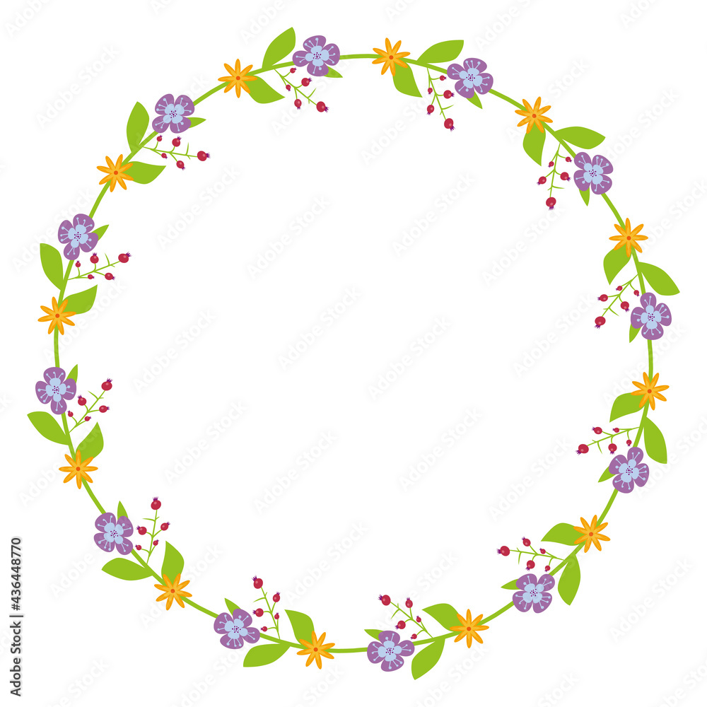 beautiful frame with floral pattern, decoration