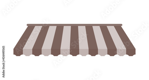 Vector shop awning. Rain protection awning for franchise stores The idea of ​​opening an online store