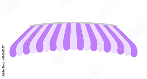 Vector shop awning. Rain protection awning for franchise stores The idea of ​​opening an online store