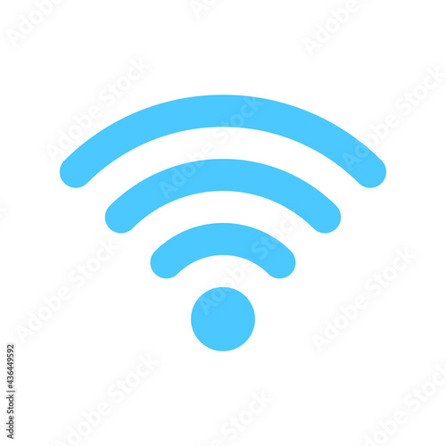 wifi icon. Wireless symbol vector for internet connection from router broadcasting.