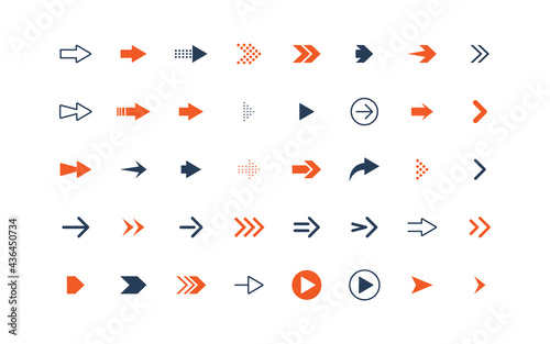 set of arrow icons  objects  direction
