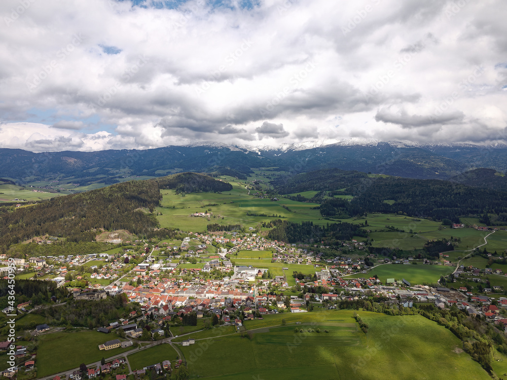 aerial view of the city of neumarkt
