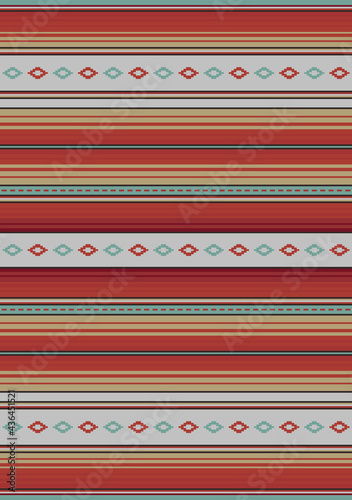 Wallpaper Mural Ethnic boho fabric illustration. Colorful stripes background. Mexican style vector seamless pattern. Serape design. Western decor style.  Torontodigital.ca