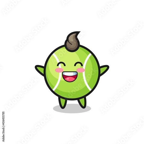 happy baby tennis cartoon character