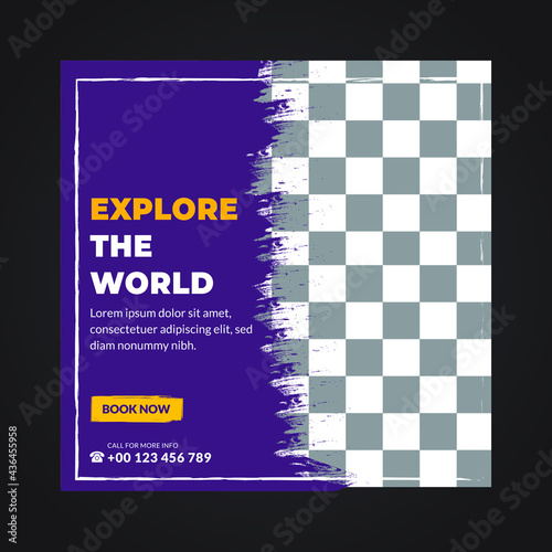 travel social media feed advertisement