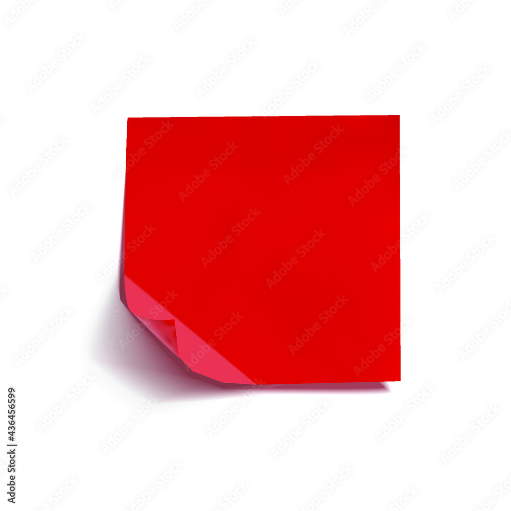 Vector red square sticker isolated on white background.
Vector red square sticker isolated on white background.