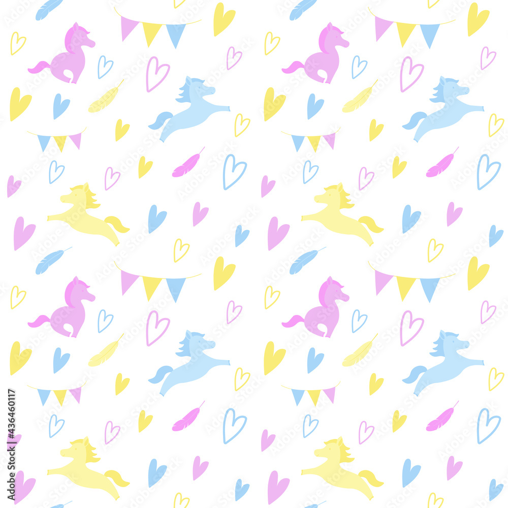 Seamless vector pattern of delicate shades handmade for children's clothing, nursery design, wallpaper Seamless vector pattern of delicate shades handmade for children's clothing, nursery design, wallpaper