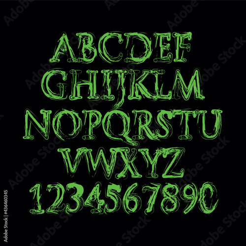 Abstract Grunge Alphabet Vector
