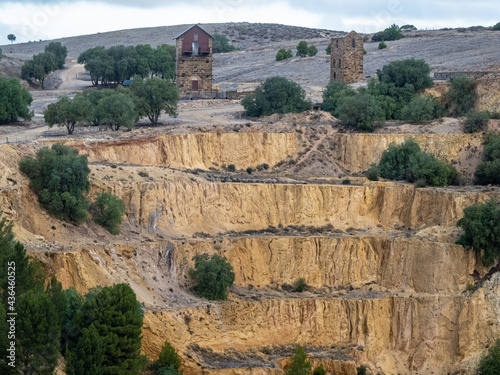 Open cut copper mine at Burra, South Australia