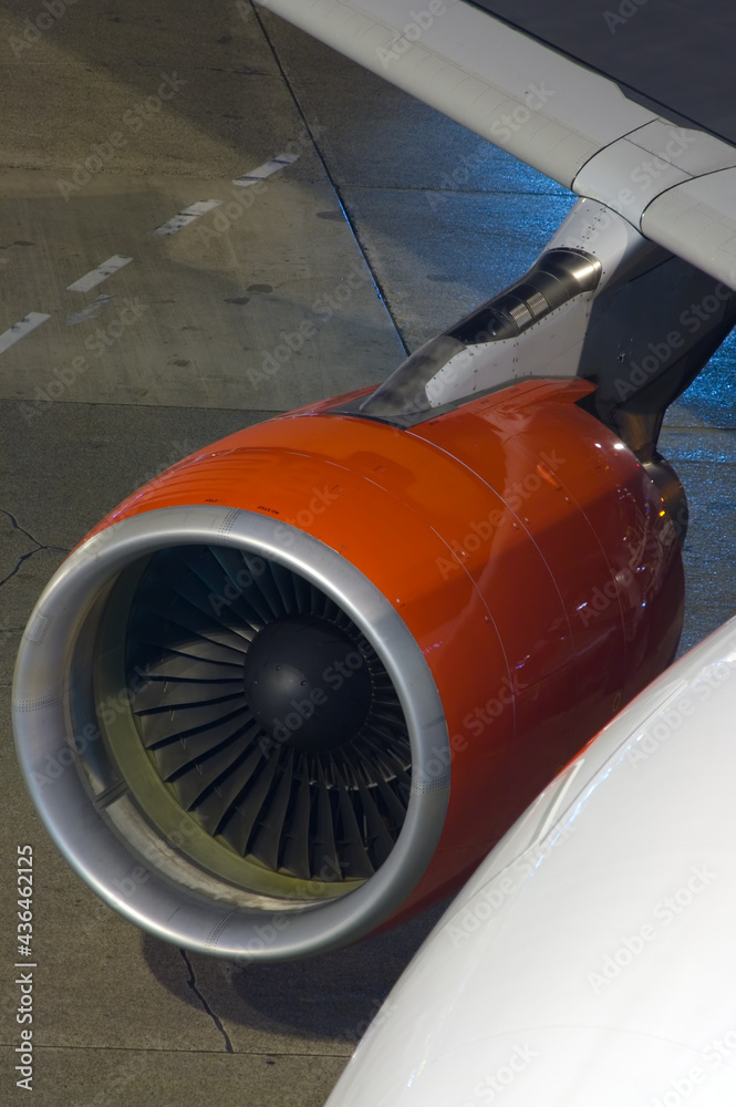 Close Up of an engine from an Airbus A320