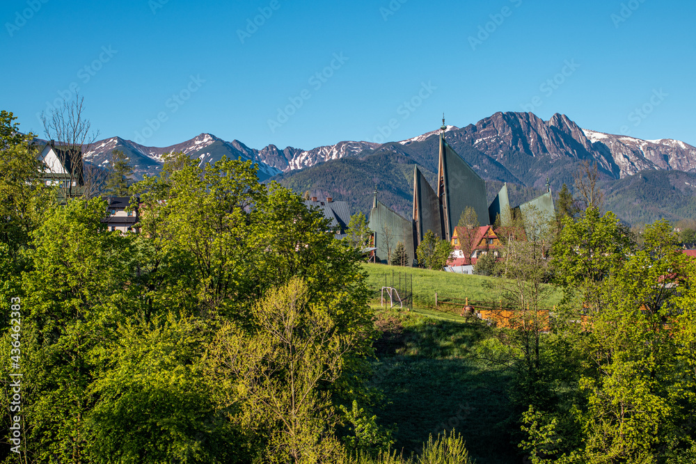 Obraz premium church in the mountains