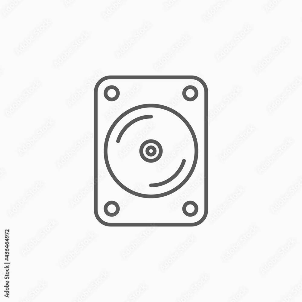 hard disk icon, hard drive vector, HDD illustration hard disk icon, hard drive vector, HDD illustration